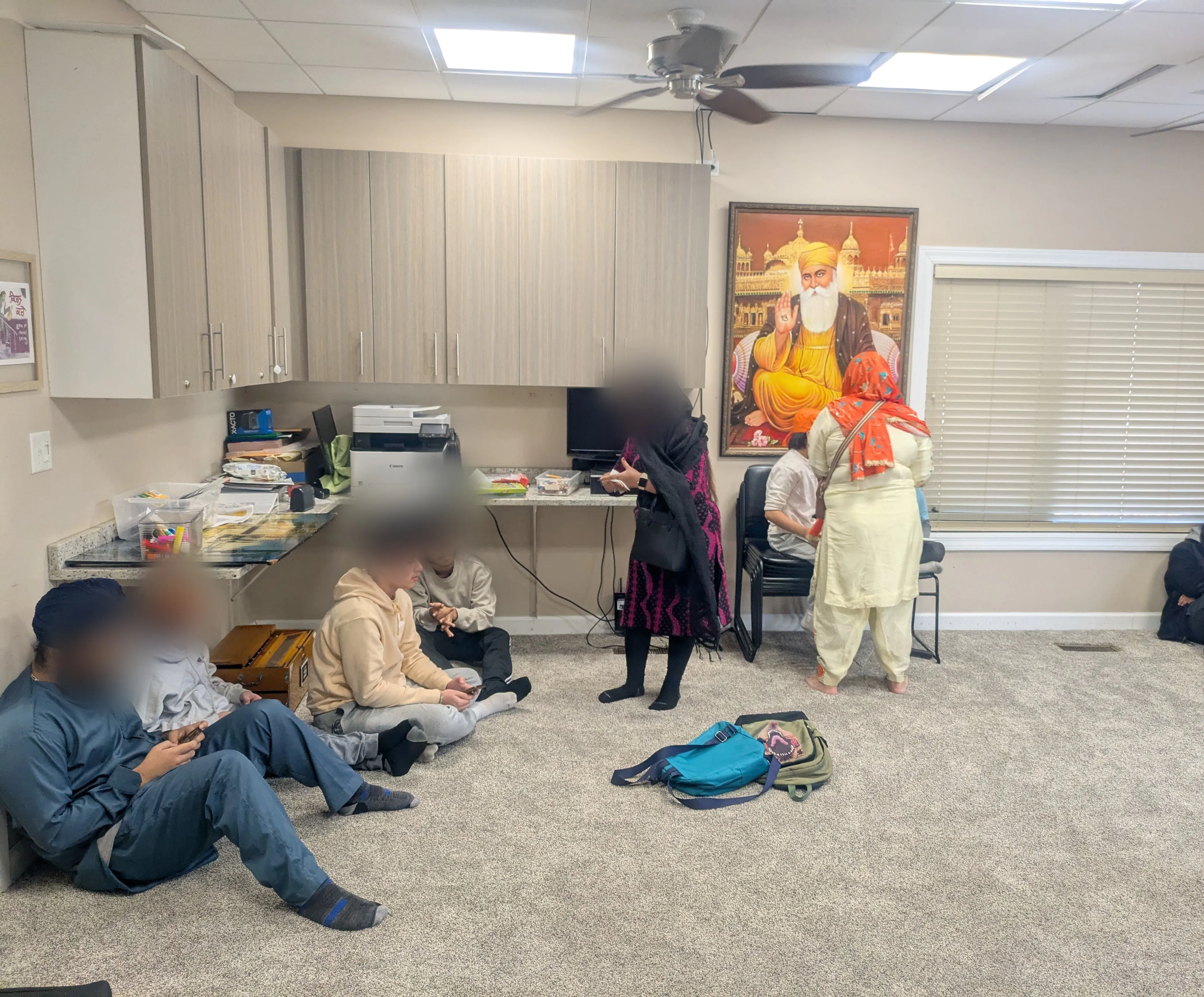 Students and teachers at the Gurmat Learning Center